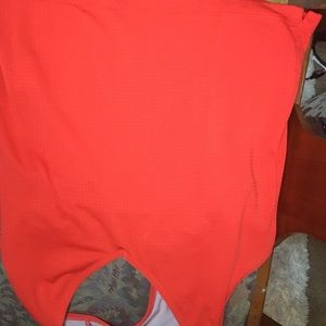 Red bike sport bra crop top